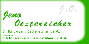 jeno oestereicher business card